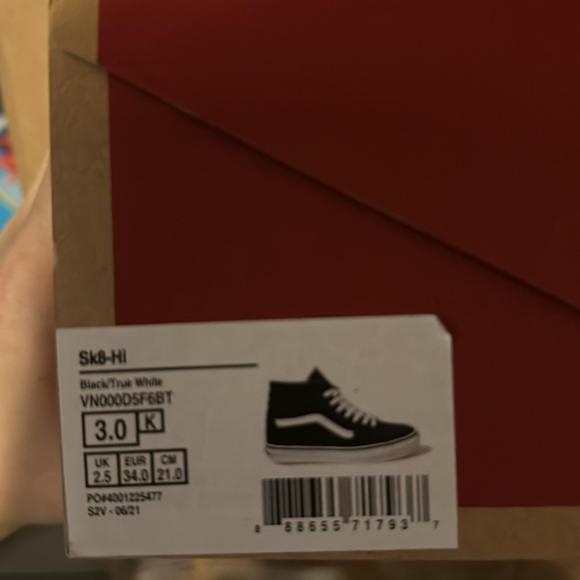 Vans KIDS SK8-HI Size 3 - Picture 7 of 8